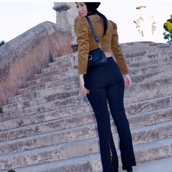 NWT ZARA Corduroy Crop Top S Blogger’s Favorite - Picture 3 of 8